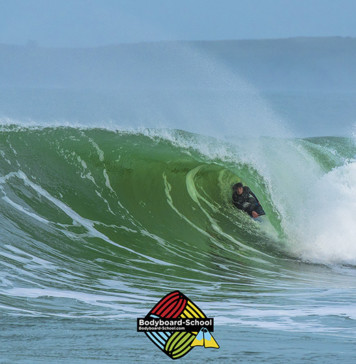 winter bodyboarding